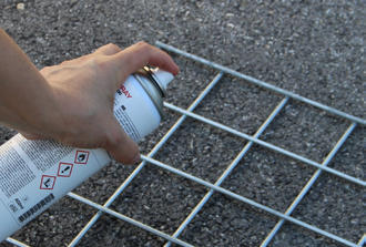 bombes galva pour retouche cloture gabion