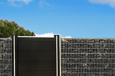 Clôture gabion DELCLO® avec pierres
