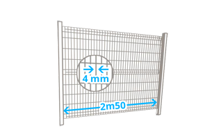 Panneau rigide 4 mm de 2m50 de long