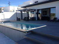 terrasse composite piscine résine